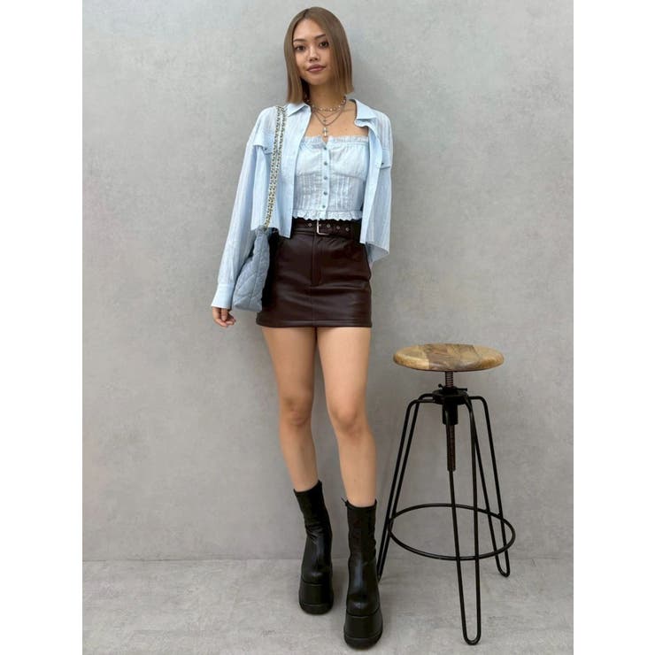 フェイクレザープラットフォームブーツ | EVRIS | 詳細画像16 