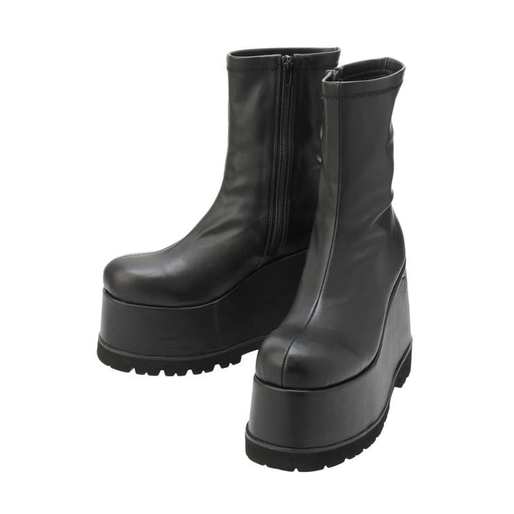 フェイクレザープラットフォームブーツ | EVRIS | 詳細画像30 