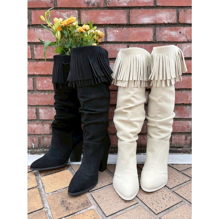 フリンジデザインロングブーツ | EVRIS | 詳細画像10 