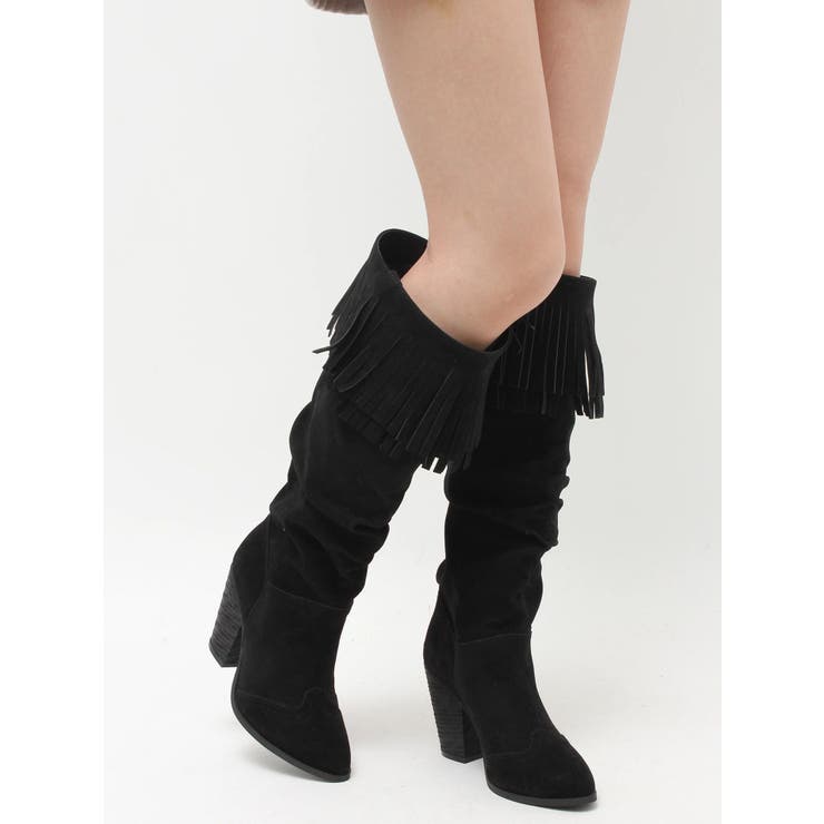 フリンジデザインロングブーツ | EVRIS | 詳細画像21 