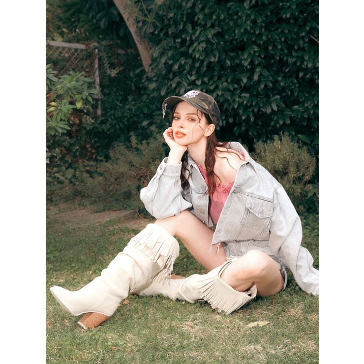 フリンジデザインロングブーツ | EVRIS | 詳細画像32 