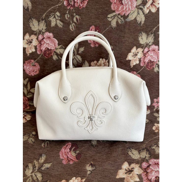 ホワイト | エンブレムボストンBAG | EVRIS