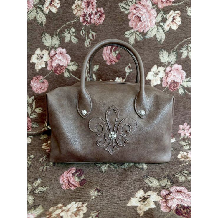 ブラウン | エンブレムボストンBAG | EVRIS