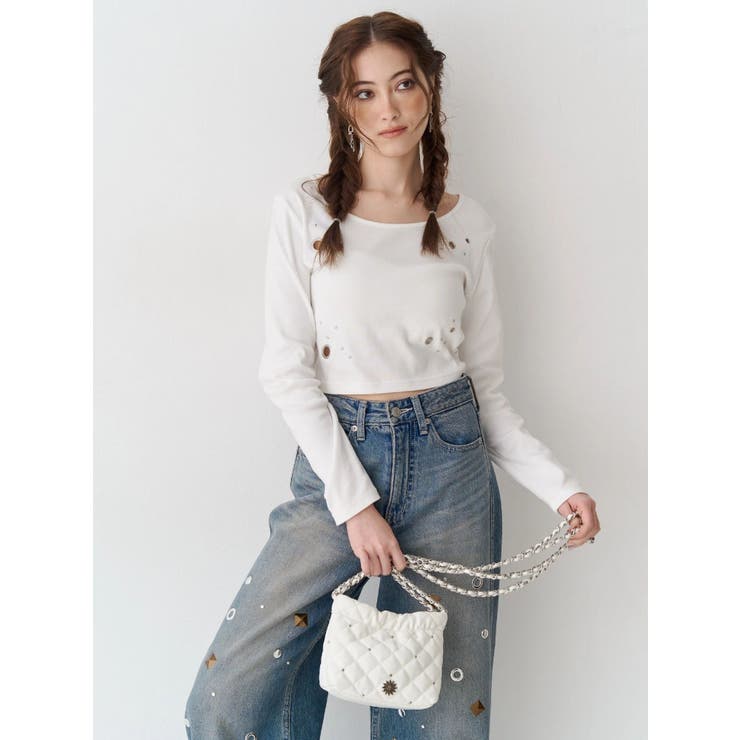 キルティングチェーンミニショルダーBAG | EVRIS | 詳細画像14 