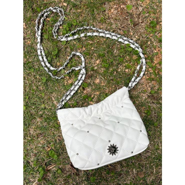 ホワイト | キルティングチェーンミニショルダーBAG | EVRIS