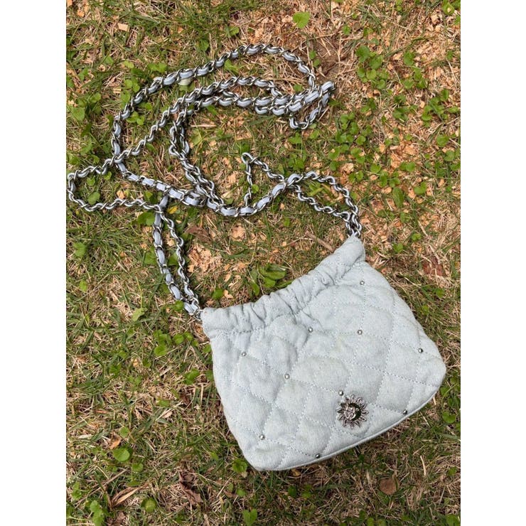 ブルー | キルティングチェーンミニショルダーBAG | EVRIS