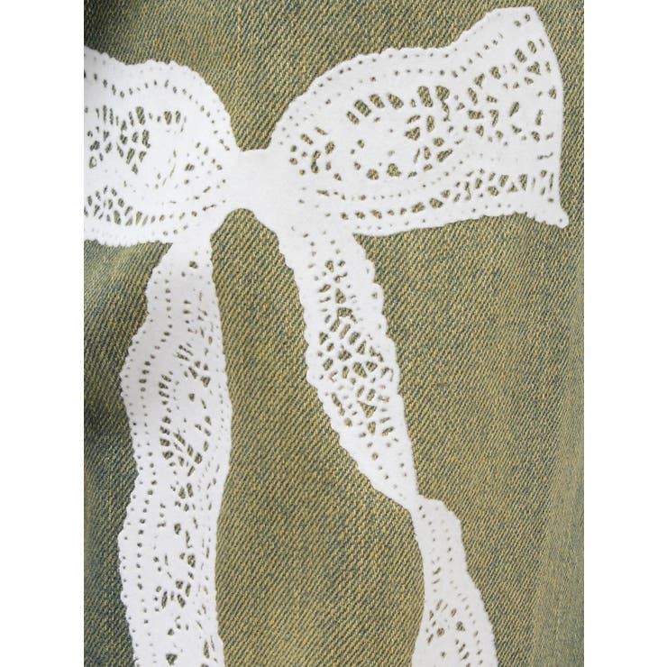 リボンレースワイドデニムパンツ | EVRIS | 詳細画像28 