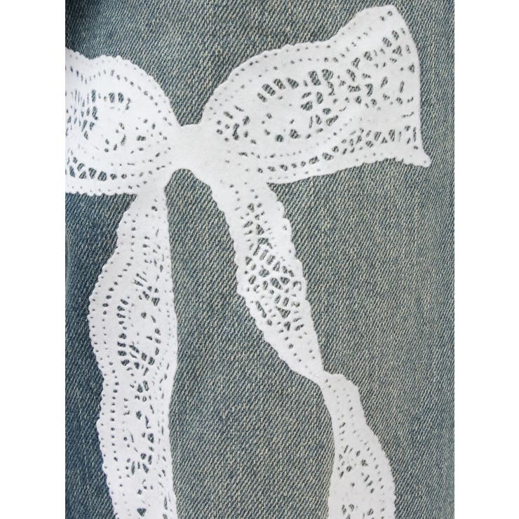 リボンレースワイドデニムパンツ | EVRIS | 詳細画像29 