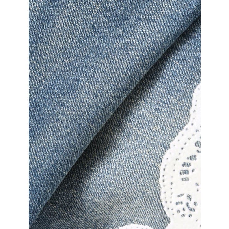 リボンレースワイドデニムパンツ | EVRIS | 詳細画像31 