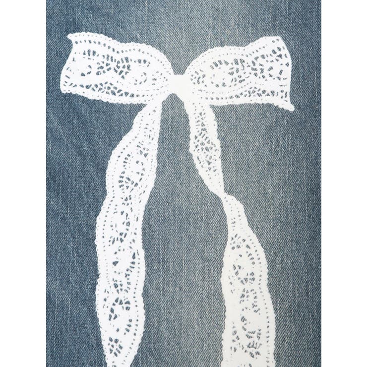 リボンレースワイドデニムパンツ | EVRIS | 詳細画像34 