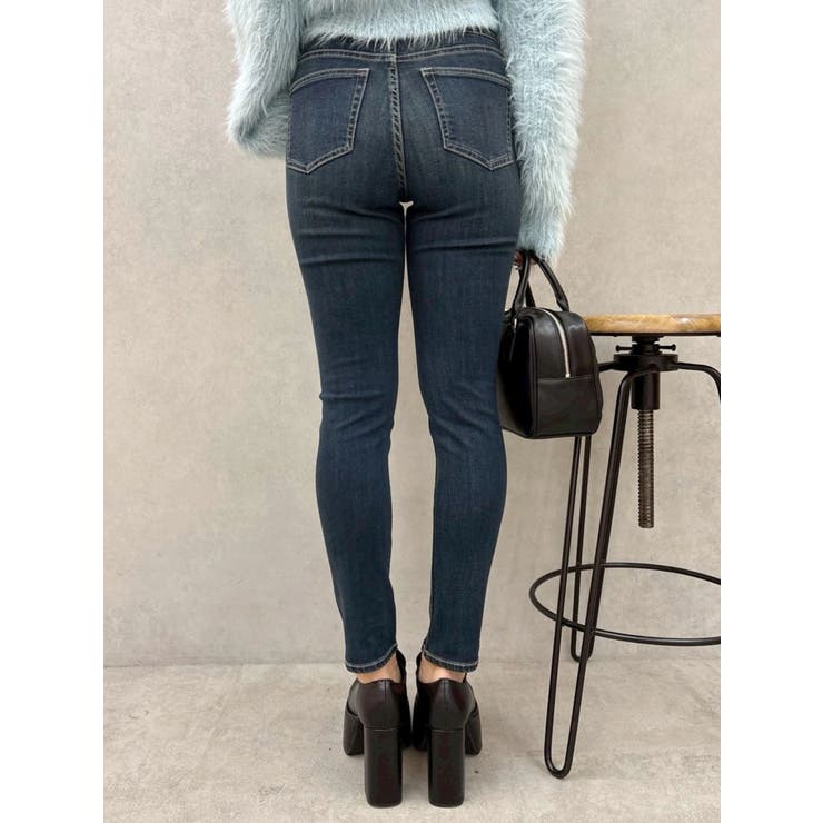 ワイドベルトハイウエストスキニーデニムパンツ | EVRIS | 詳細画像14 