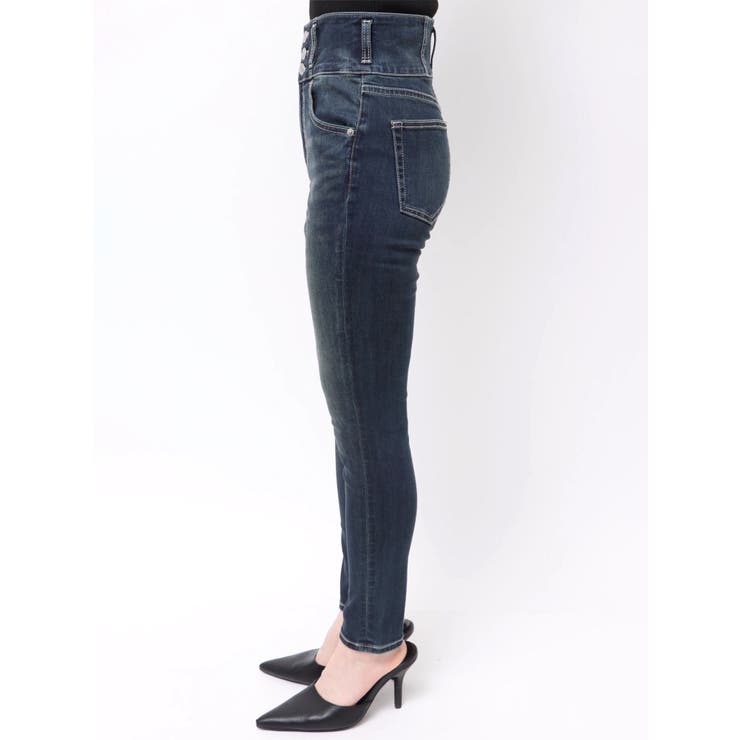 ワイドベルトハイウエストスキニーデニムパンツ | EVRIS | 詳細画像20 