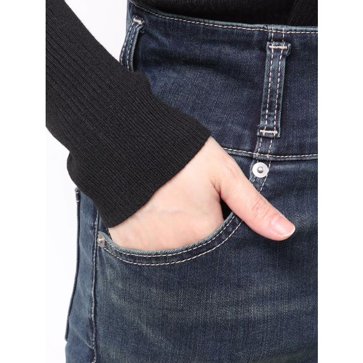 ワイドベルトハイウエストスキニーデニムパンツ | EVRIS | 詳細画像24 