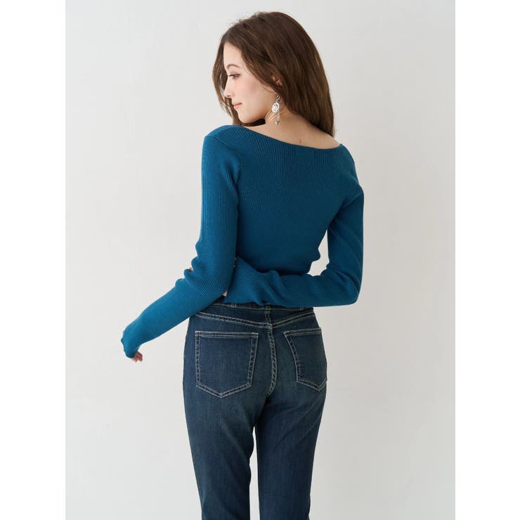 ワイドベルトハイウエストスキニーデニムパンツ | EVRIS | 詳細画像3 