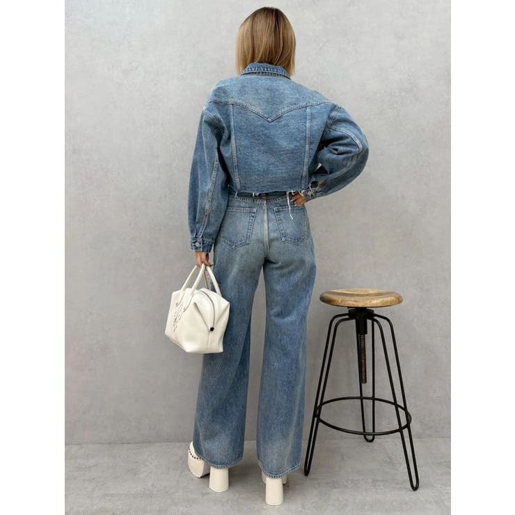 カットアウトワイドデニムパンツ【セットアップ着用可能】 | EVRIS | 詳細画像12 