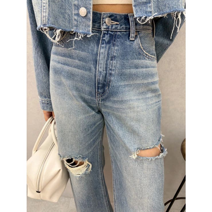 カットアウトワイドデニムパンツ【セットアップ着用可能】 | EVRIS | 詳細画像43 