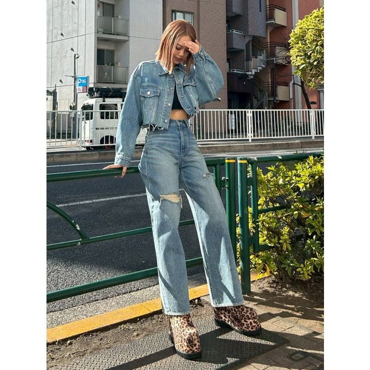 カットアウトワイドデニムパンツ【セットアップ着用可能】 | EVRIS | 詳細画像50 
