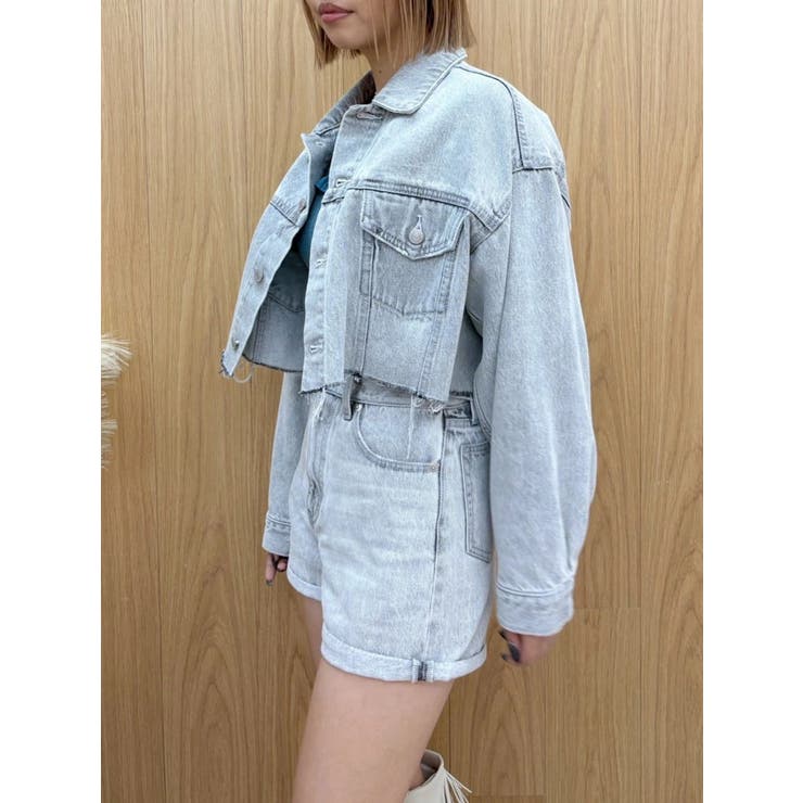 ヴィンテージライクカラーショートデニムパンツ【セットアップ着用可能】 | EVRIS | 詳細画像11 