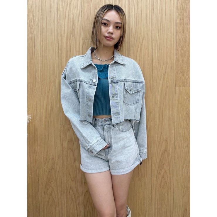 ヴィンテージライクカラーショートデニムパンツ【セットアップ着用可能】 | EVRIS | 詳細画像13 