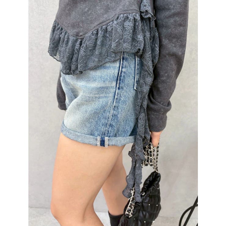 ヴィンテージライクカラーショートデニムパンツ【セットアップ着用可能】 | EVRIS | 詳細画像17 