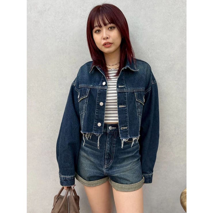 ヴィンテージライクカラーショートデニムパンツ【セットアップ着用可能】 | EVRIS | 詳細画像30 