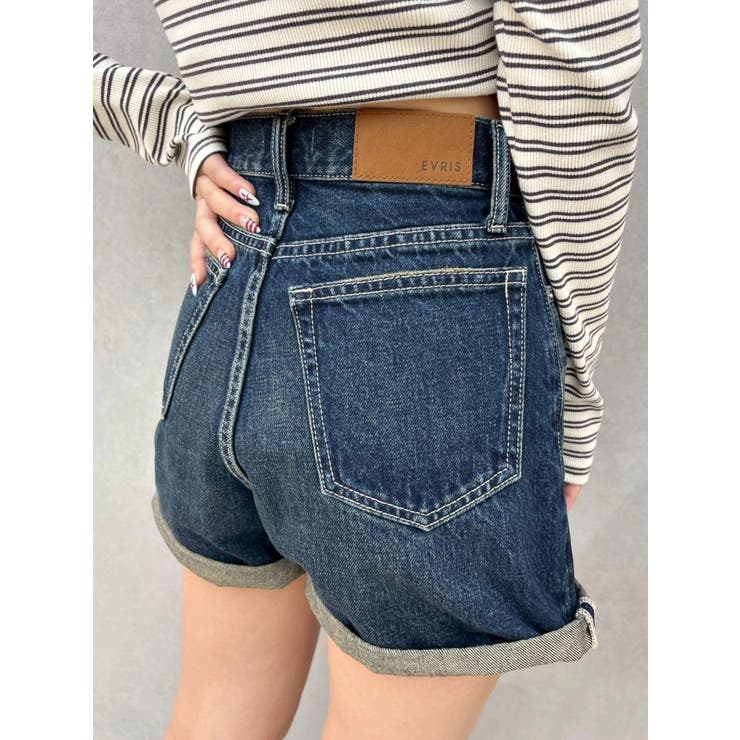 ヴィンテージライクカラーショートデニムパンツ【セットアップ着用可能】 | EVRIS | 詳細画像50 