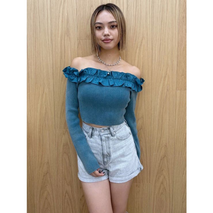 ヴィンテージライクカラーショートデニムパンツ【セットアップ着用可能】 | EVRIS | 詳細画像9 