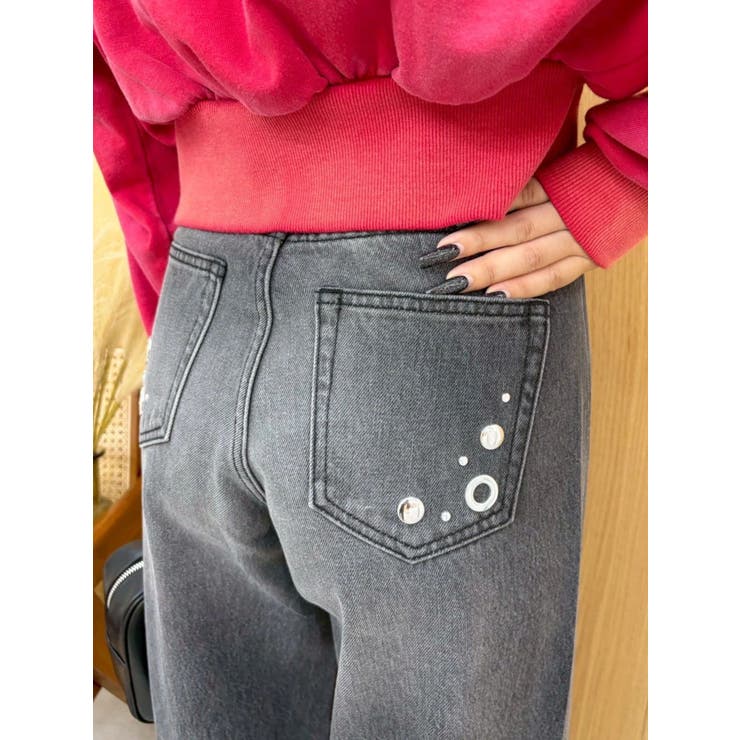 MIX MOTIF ワイドデニムパンツ | EVRIS | 詳細画像11 