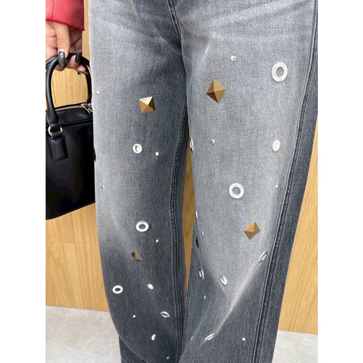 MIX MOTIF ワイドデニムパンツ | EVRIS | 詳細画像12 