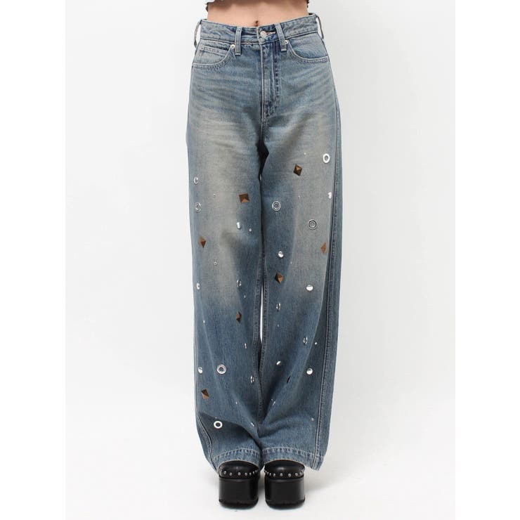 MIX MOTIF ワイドデニムパンツ | EVRIS | 詳細画像20 