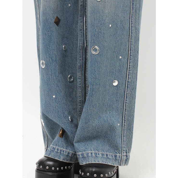 MIX MOTIF ワイドデニムパンツ | EVRIS | 詳細画像26 