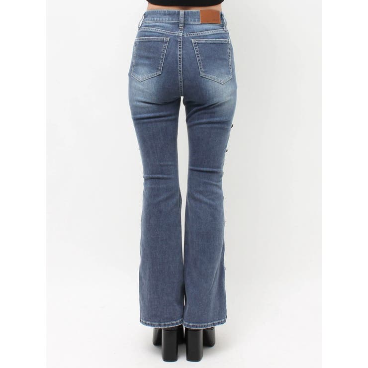 サイドビジューフレアデニムパンツ | EVRIS | 詳細画像34 