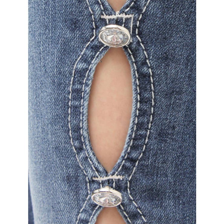 サイドビジューフレアデニムパンツ | EVRIS | 詳細画像43 