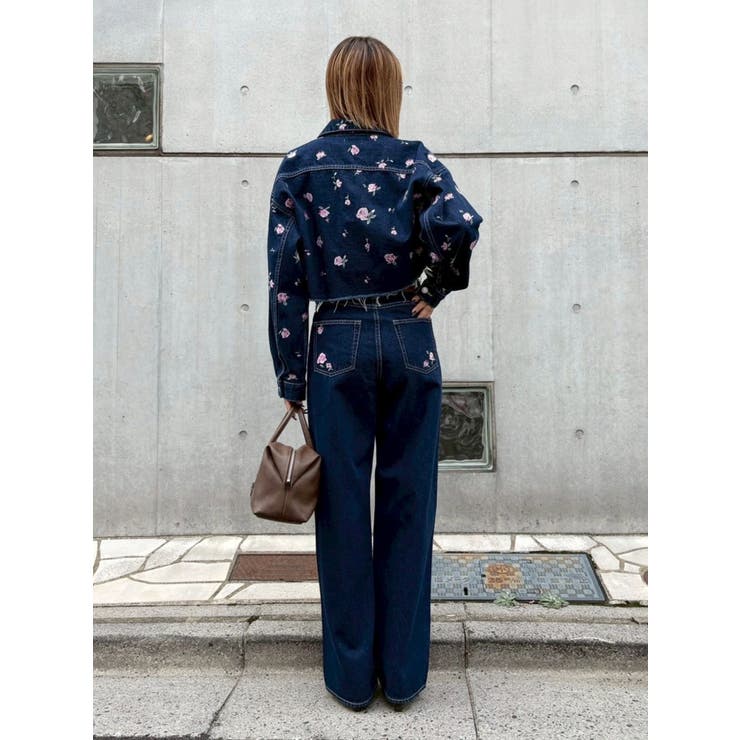 Embroideryカットアウトワイドデニムパンツ【セットアップ着用可能】 | EVRIS | 詳細画像32 