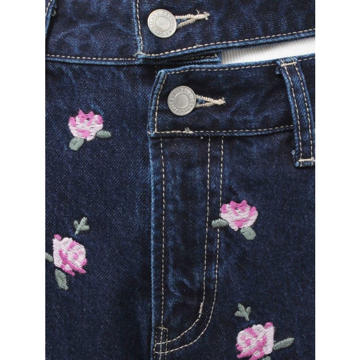 Embroideryカットアウトワイドデニムパンツ【セットアップ着用可能】 | EVRIS | 詳細画像43 