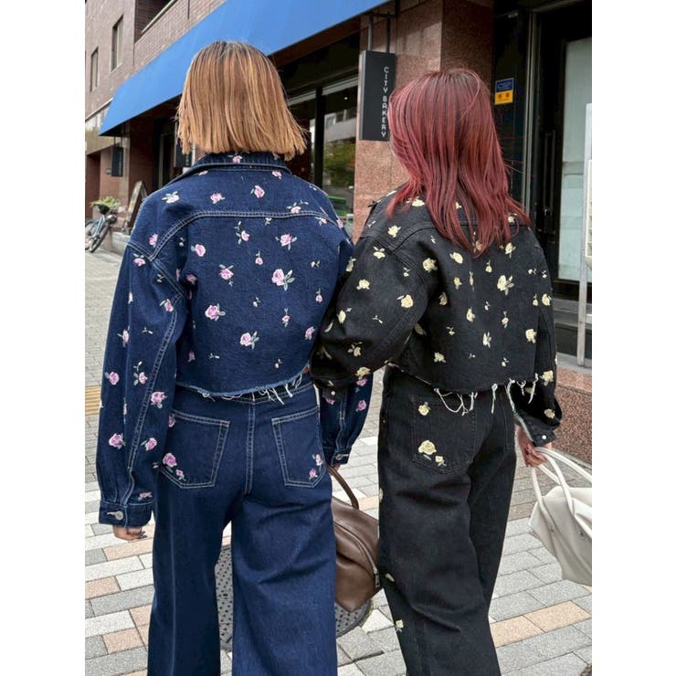 Embroideryカットアウトワイドデニムパンツ【セットアップ着用可能】 | EVRIS | 詳細画像9 