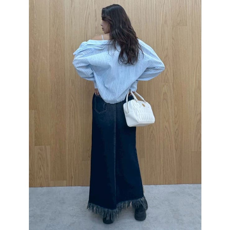 ダメージスリットロングデニムスカート【セットアップ着用可能】 | EVRIS | 詳細画像20 