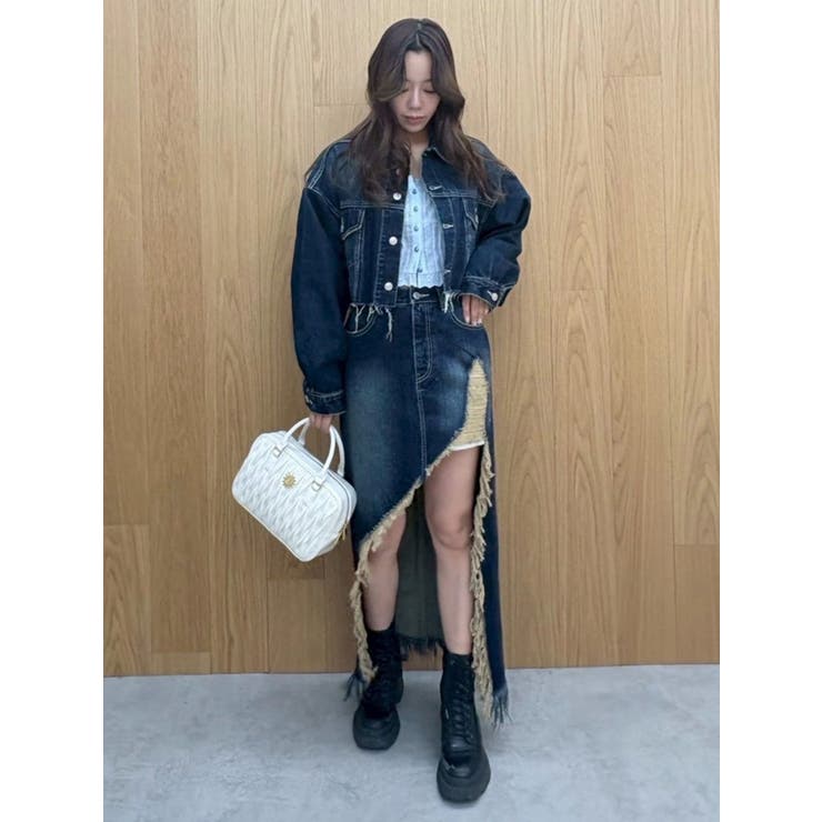 ダメージスリットロングデニムスカート【セットアップ着用可能】 | EVRIS | 詳細画像23 