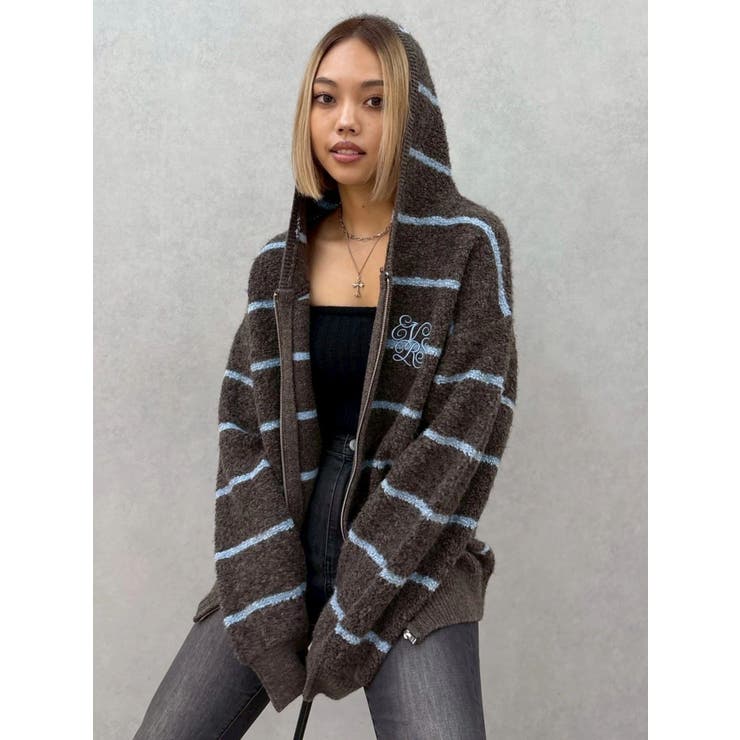 オーバーサイズフードニットトップス【セットアップ着用可能】 | EVRIS | 詳細画像19 