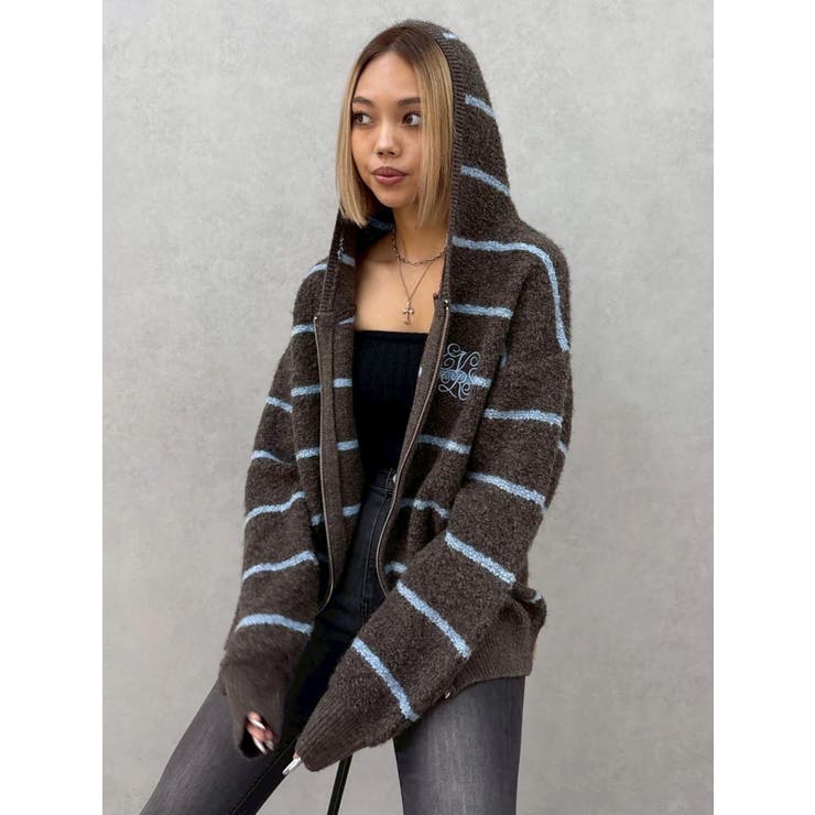 オーバーサイズフードニットトップス【セットアップ着用可能】 | EVRIS | 詳細画像20 