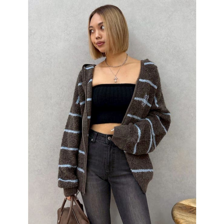 オーバーサイズフードニットトップス【セットアップ着用可能】 | EVRIS | 詳細画像22 