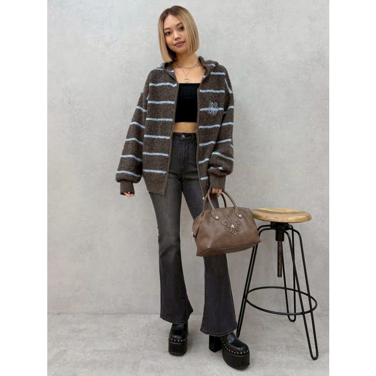 オーバーサイズフードニットトップス【セットアップ着用可能】 | EVRIS | 詳細画像27 