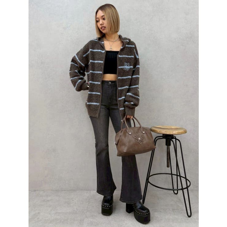 オーバーサイズフードニットトップス【セットアップ着用可能】 | EVRIS | 詳細画像28 