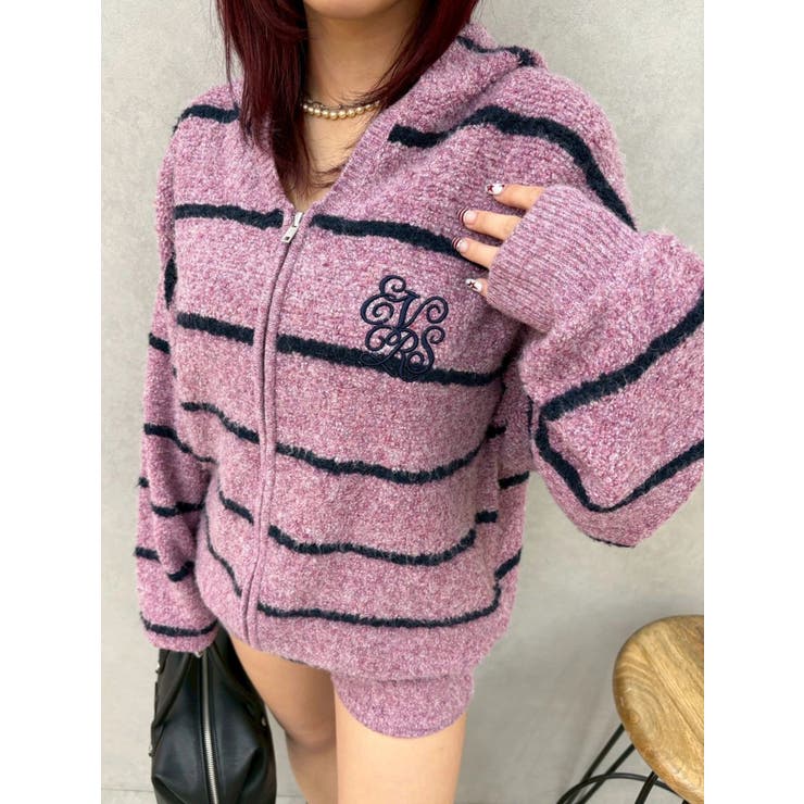 オーバーサイズフードニットトップス【セットアップ着用可能】 | EVRIS | 詳細画像30 