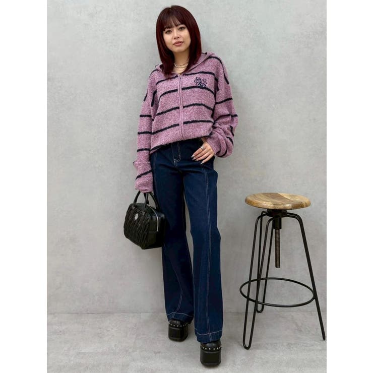 オーバーサイズフードニットトップス【セットアップ着用可能】 | EVRIS | 詳細画像36 