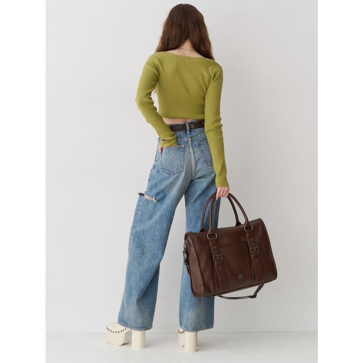 フロントホックレースドッキングニットトップス | EVRIS | 詳細画像19 