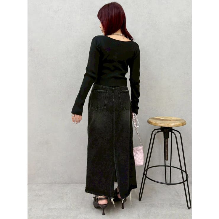 フロントホックレースドッキングニットトップス | EVRIS | 詳細画像31 