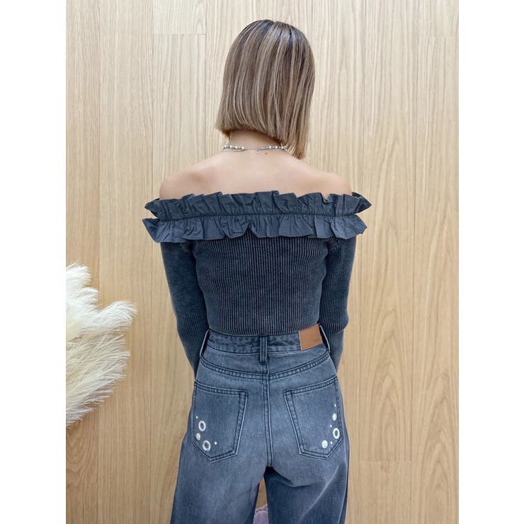 フリルピグメントニットトップス | EVRIS | 詳細画像12 