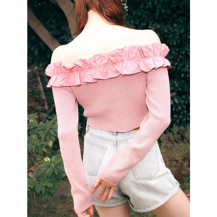 フリルピグメントニットトップス | EVRIS | 詳細画像3 