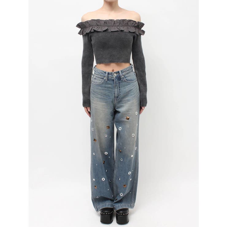 フリルピグメントニットトップス | EVRIS | 詳細画像31 